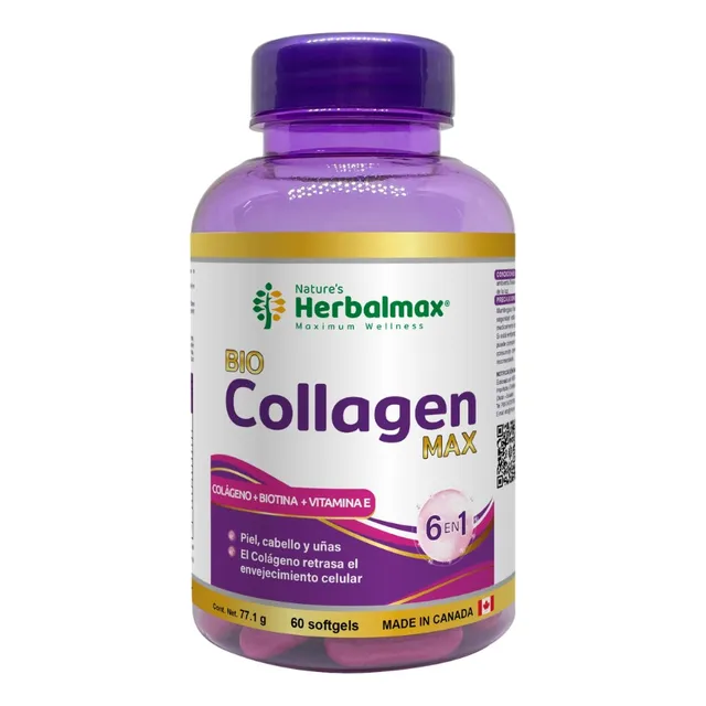 Colágeno + Biotina + Vit E ( 6 En 1), 60 Softgels Sabor Sin Sabor