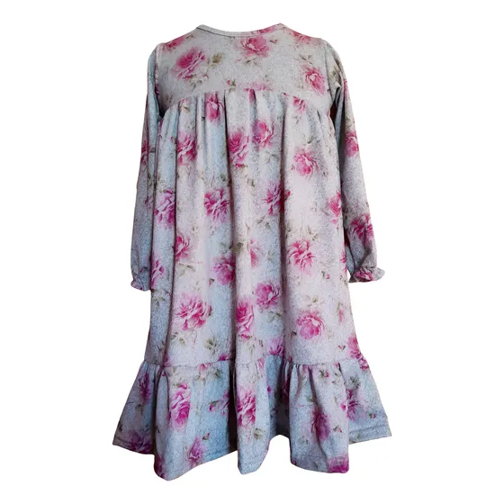 Vestido Tiki Lanilla Floreada Talles 1 Al 10