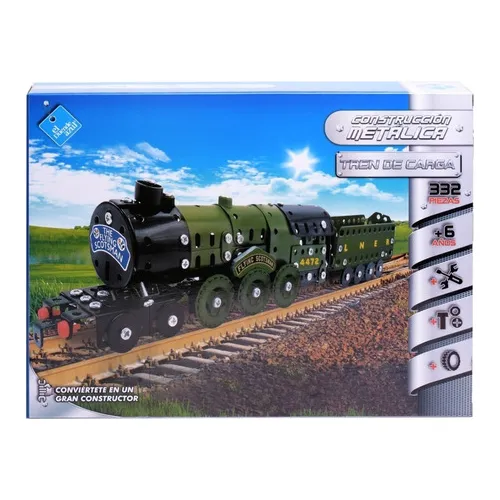 Juego De Construcción Metálica Tren De Carga Tipo Mecano Ful