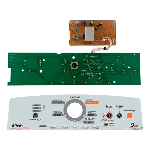 Kit Completo Placa Maquina Brastemp Ative 9kg Bwl09 Bivolt