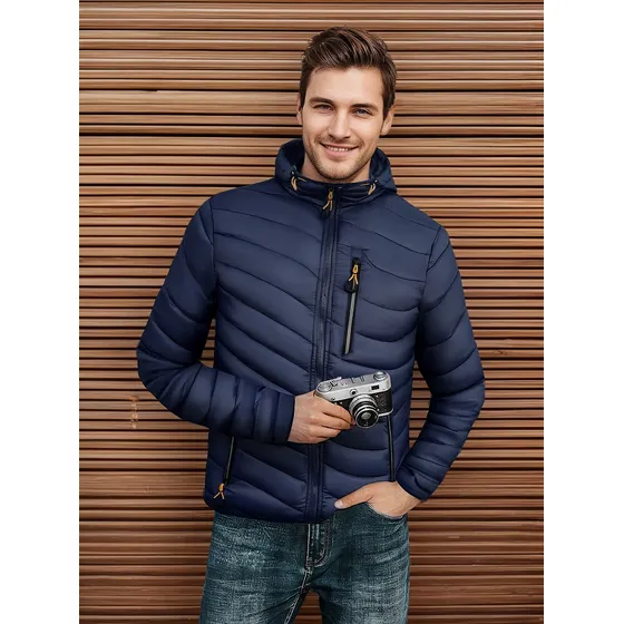 Chamarra Cazadoras Hombre Termica Con Gorra Invierno Ligera.