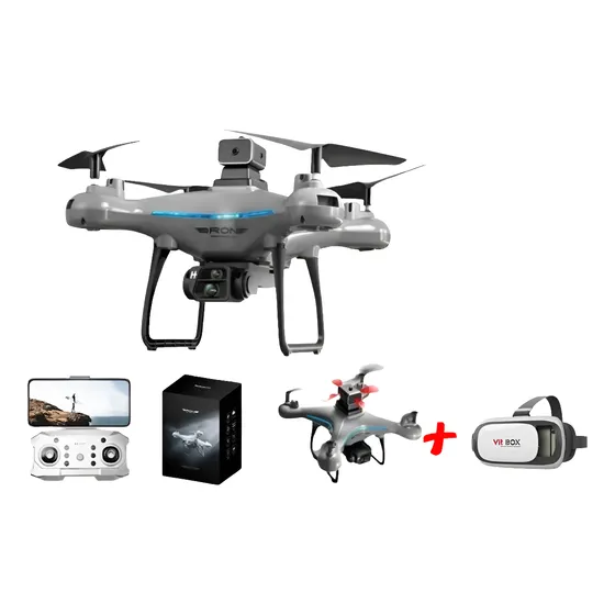 Drone Ky102 Câmera, Evita Obstáculos, 1 Bateria + Óculos Vr