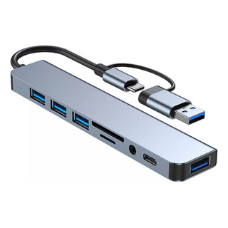 Divisor De Hub Usb De Audio Tipo C Ocho En Uno Divisor De Hub Usb De Audio Tipo C Ocho En Uno