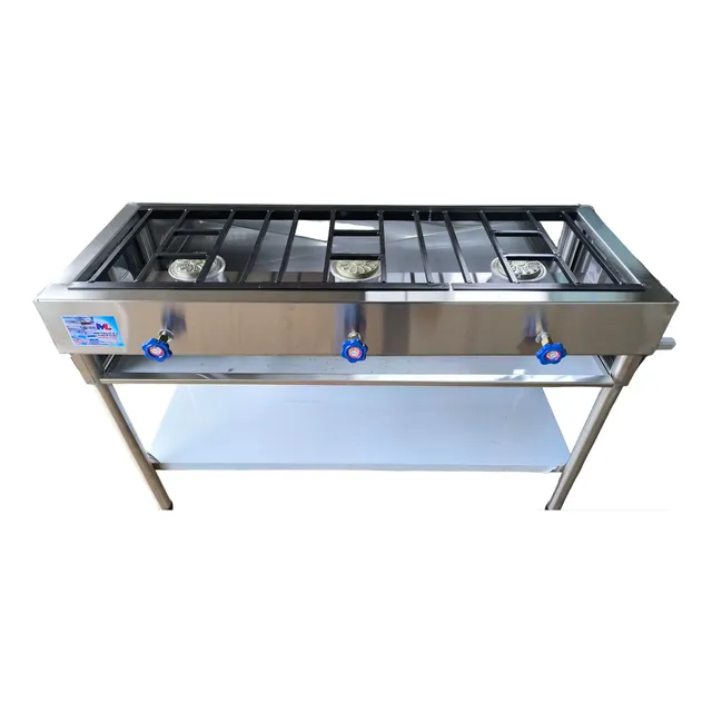 Cocina Industrial 3 Quemadores De Acero Inoxidable