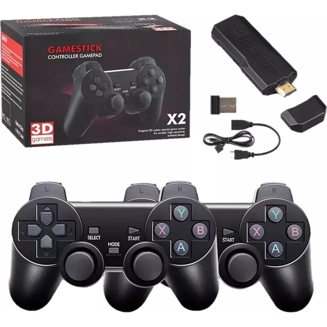 Vídeo Game Retrô Stick 3d 128gb 50 Mil Jogos 2 Controles Tv