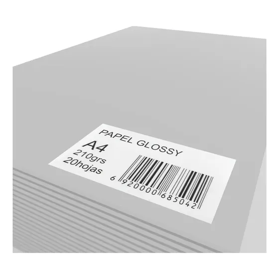 20 Paquetes Papel Fotografico Foto Brillo Glossy 210grs
