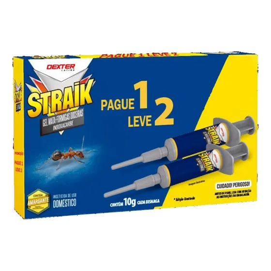 Kit Straik Gel Mata Formigas Seringa 10g Pague 1 Leve 2