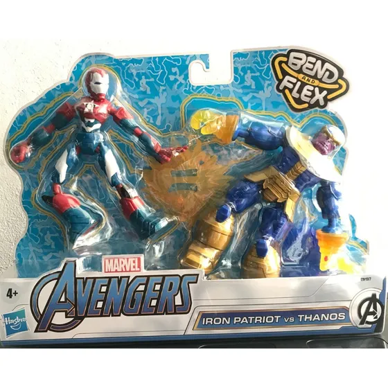 Avengers Figuras De Iron Man Patriot Vs Thanos Bend And Flex