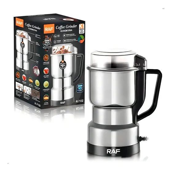 Molino Granos Y Cafe Raf Modelo R.7132 8 Aspas 300w 600ml Plateado | MercadoLibre