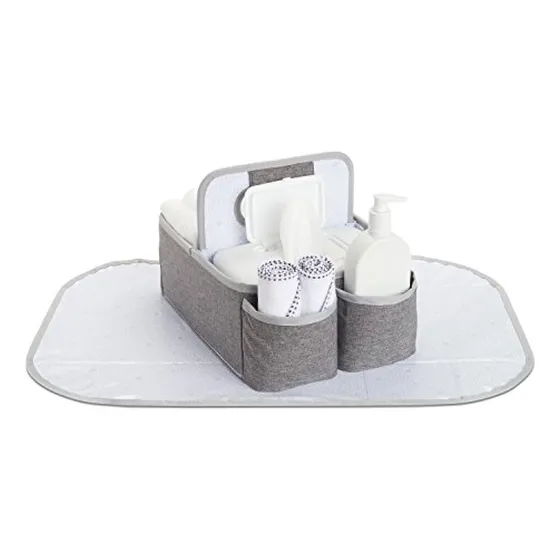 Organizador De Pañales Munchkin Portátil Gris Con Cambiador