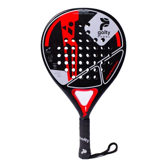 Raqueta De Padel Golty Profesional-negro/rojo Color Negro/rojo