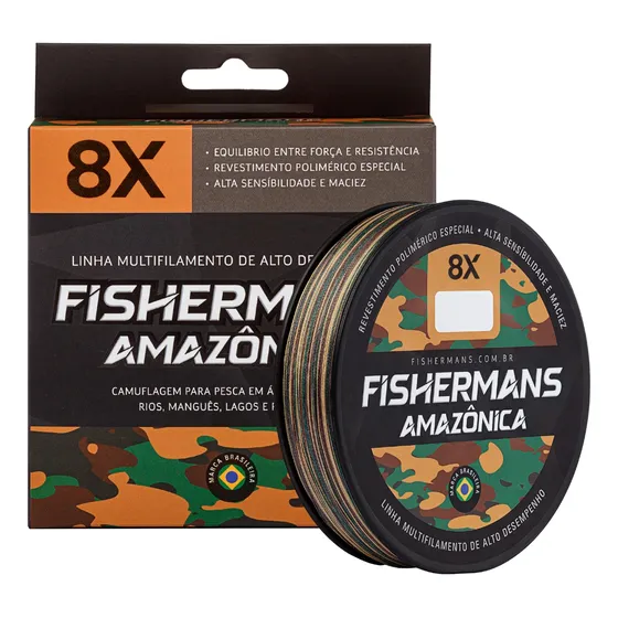 Linha De Pesca Fishermans Multifilamento 8x 150m Cor Amazônica - 0.32mm 40 Libras