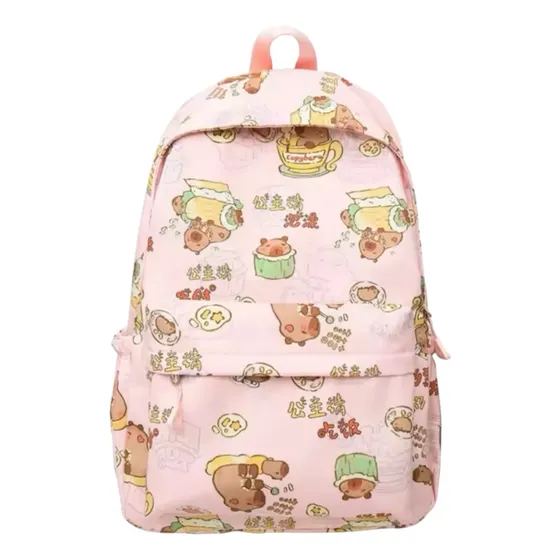 Mochila Escolar Grande Capibara Carpincho
