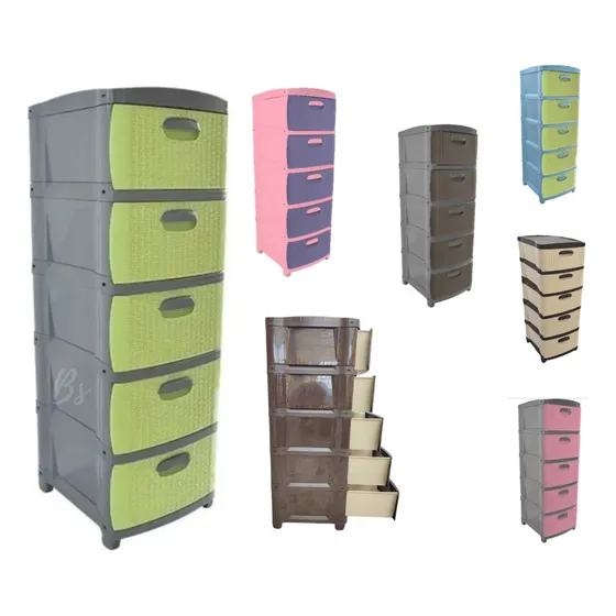 Cajonero Organizador Dubai 5 Gavetas Gavetero Plástico 