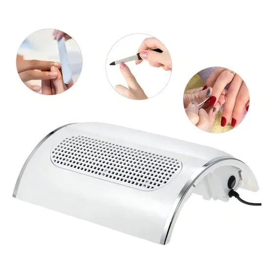 Aspiradora Colector Polvo Uñas Extractor Manicura Pedicura ® Color Blanco