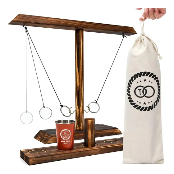 Juego De Anillo Y Gancho Para Adultos, Vaso Inoxidable, Tama