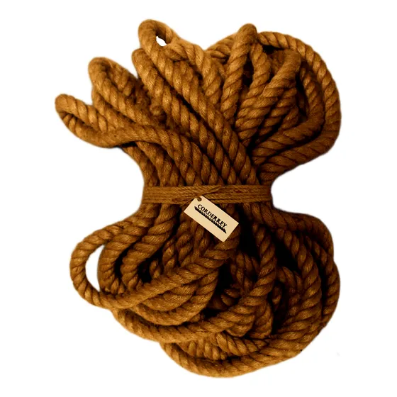 19mm Soga Yute Gruesa Cordón Artesanal Biodegradable 40m Chocolate