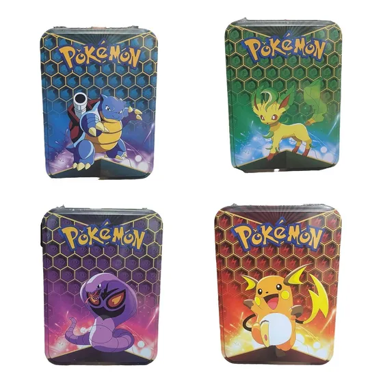 Lata Xxl Cartas Pokemon Escarlata Y Purpura + Tablero 80u Pokemon Español