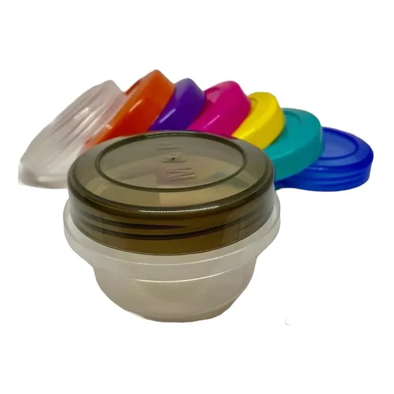 Set Pote Tuper Tapa Rosca 125 Ml (10 Un)