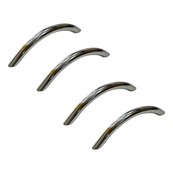 Manija Curva Para Mueble Cromado 96mm Moya X4 Unidades
