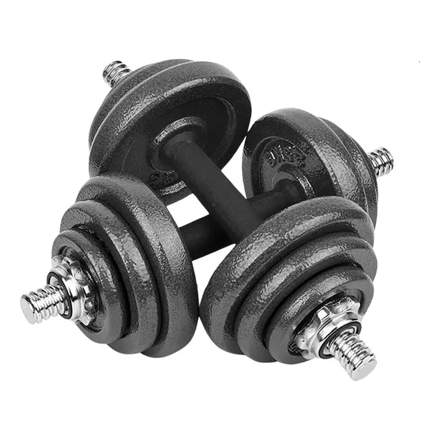 Mancuernas 20kg Kit Pesas Ajustables Hierro Macizo Revestido