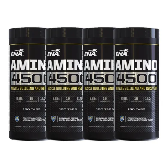 Ena Sport Amino 4500 Aminoácidos 150 Tabs Por 4 Unidades