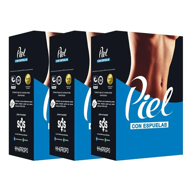 Condones Piel Con espuelas 72 Unidades - 24x3