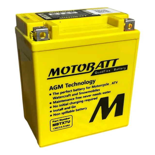 Batería Motobatt Yamaha Fz25 R3 Mt03 Nmax Ybr 8ah Ytx7l-bs