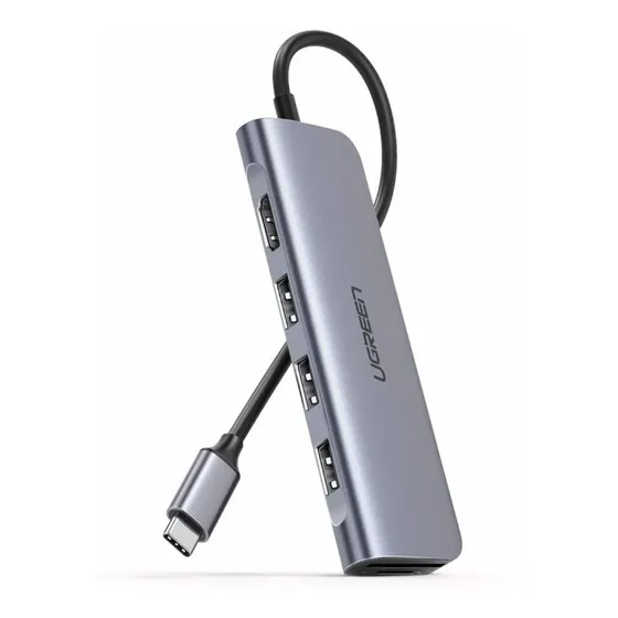 Hub Usb C 6 En 1 Macbook Galaxy Note Chromebook Xps