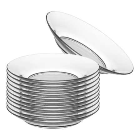 Jogo De Pratos Fundos Cedar Glass Kit 12 Pratos Em Vidro Almoço E Jantar