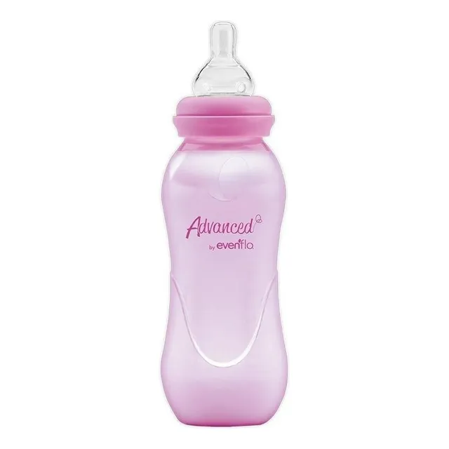 Biberon Evenflo 1138 Advanced 240ml/8oz Flujo Medio 3m+ Color Rosa