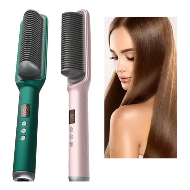 A Plancha De Pelo Profesional De Cerámica Con Pantalla Lcd