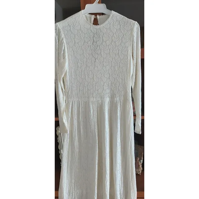 Vestido Novia Elegante Y Delicado Fino Tejido Talla  M