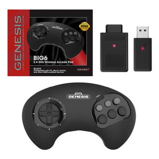 Retro-bit Big6 2,4 Ghz Sega Genesis Wireless Arcade Controll Retro-bit Big6 2,4 Ghz Sega Genesis Wireless Arcade Controll
