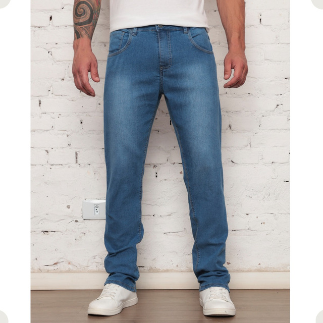 Calça Jeans Masculina Tradicional Corte Reto Calça Jeans Masculina Tradicional Corte Reto