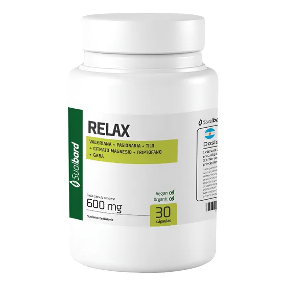 Relax Insomnio Triptofano Gaba Citrato Magnesio 5-htp Cap 30