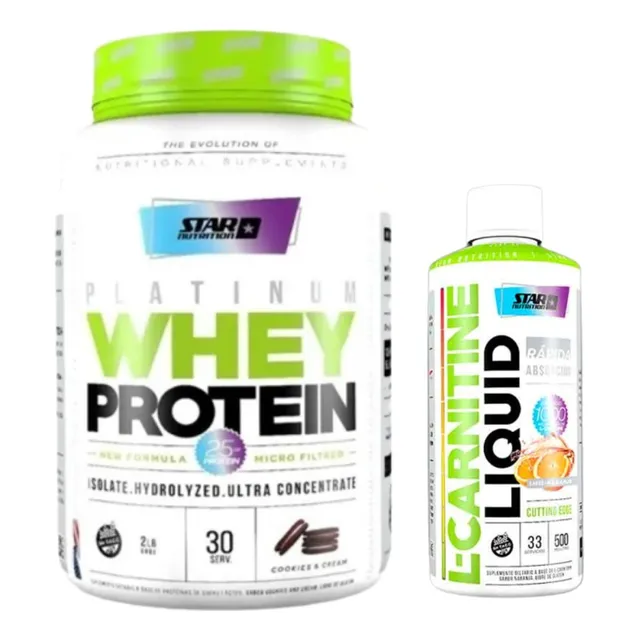 Whey Protein Star Nutrition 2lb + L-carnitine 33 Servicios
