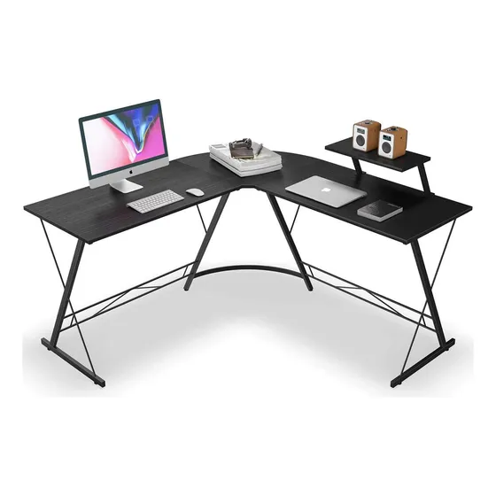 Escritorio Gamer Multifuncional Moderna En Forma De Lnegro