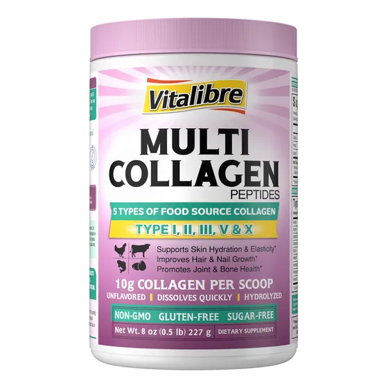 Péptidos De Colágeno En Polvo Vitalibre Multi Type I Iii V X