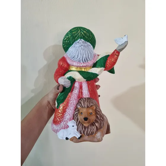 Espíritu De La Navidad En Cerámica Pintado A Mano