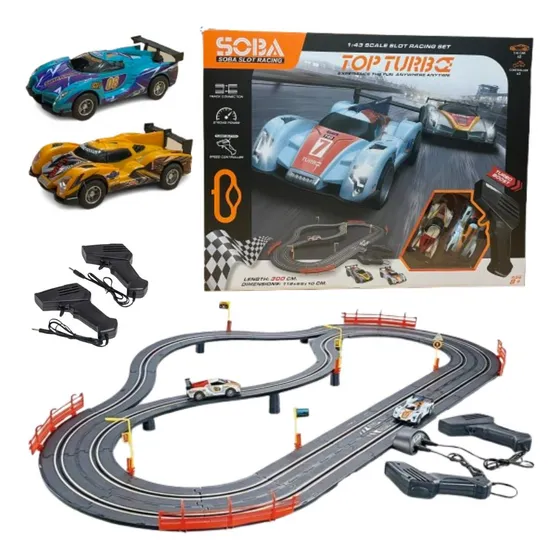 Pista De Autos Carrera A Control Velocidad Turbo Usb 300 Cm