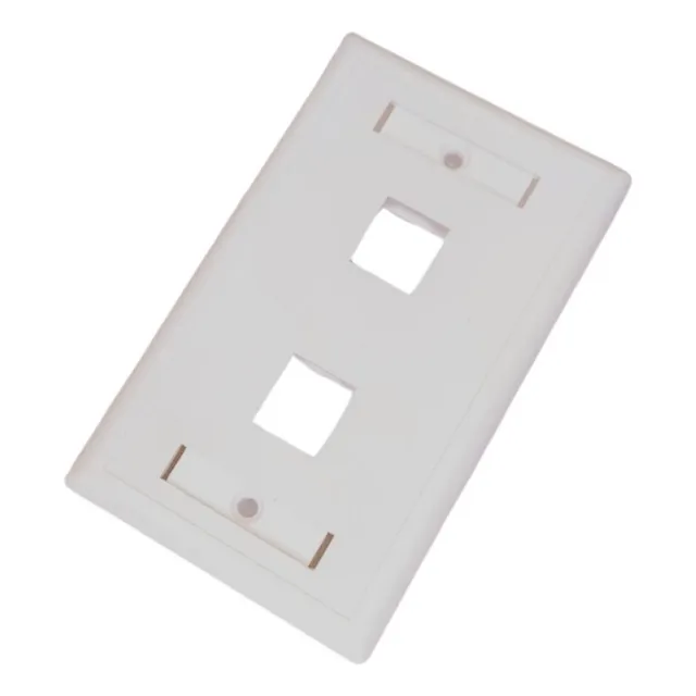 Faceplate 2 Puertos Para Cat5 Y Cat6 Para Jack Hembra Rj45