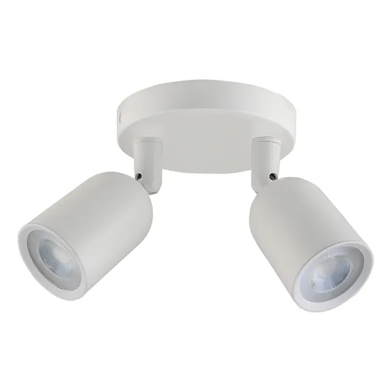 Luminária Com 2 Spots Led Direct Mr16 8w Circular Taschibra Cor Amarelo 3000K 127/220V