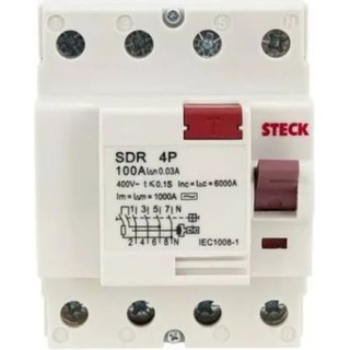 Disjuntor Dr 100a 4p 30ma Steck Disjuntor Dr 100a 4p 30ma Steck