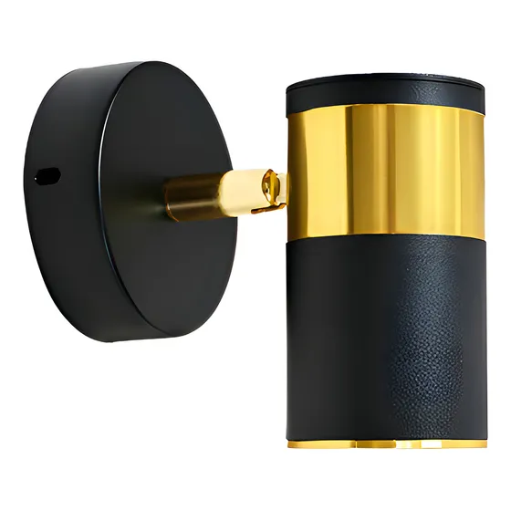 Aplique 1 Luz Dorado Negro Pared Techo Lh-3526