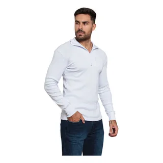 Blusa Cacharrel Manga Longa Masculina Com ZĂper Blusa Cacharrel Manga Longa Masculina Com ZĂper