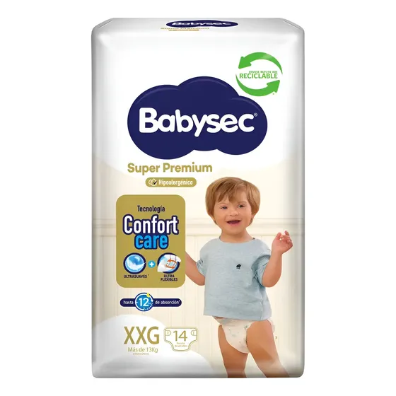 Babysec Pañales Bebé Super Premium Xxg 54 Unid Tamaño Extra extra grande (XXG) | Cuotas sin interés