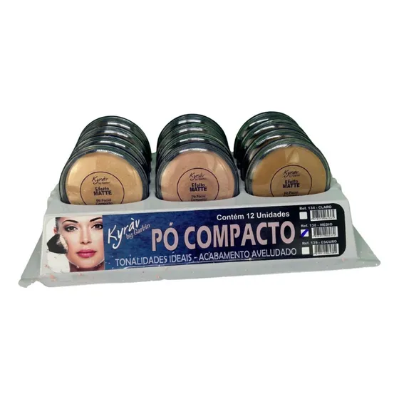  Pó Compacto Kyrav Kit C/12 Unidades