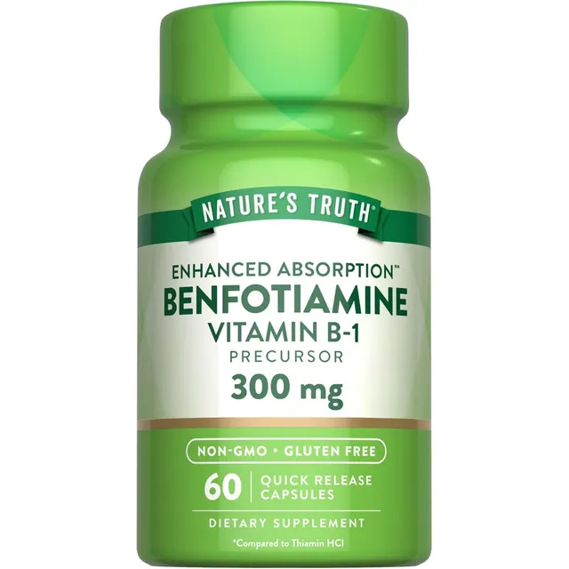 Benfotiamina 300 Mg Nature's Truth 60 Cápsulas Sin Sabor
