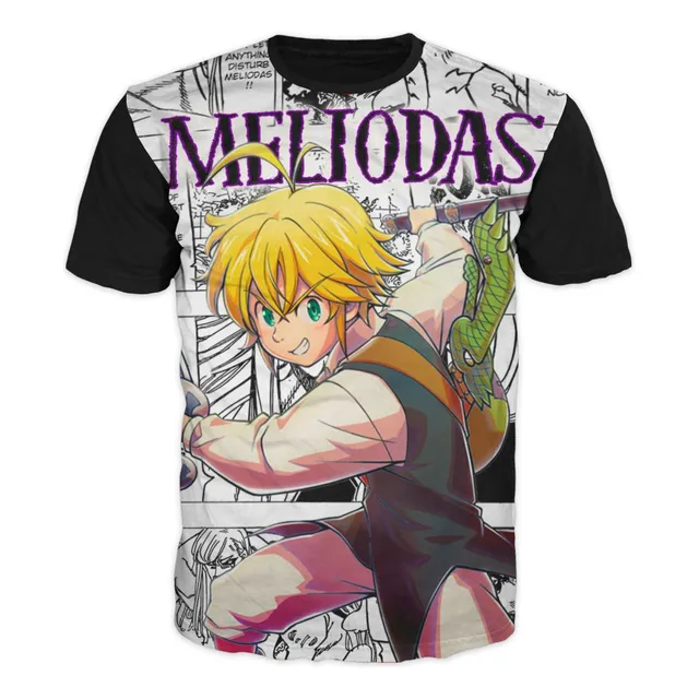 Camiseta Meliodas Nanatsu No Taizai Siete Pecados En Algodón
